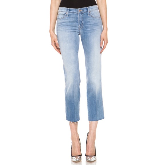MOTHER Denim - Mother | The Rascal Fray Cropped Jeans Light Kitty